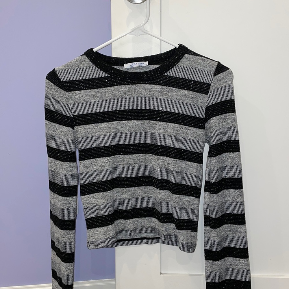 Zara striped crop top